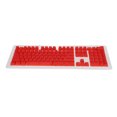 thumbnail image 2 of Teclas de teclado OEM de 108 teclas, altura DIY, transparente mate, teclas mecánicas para teclado mecánico de 61/87/104 teclas, rojo, 2 of 14