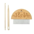 thumbnail image 1 of Tapiz tejido peine DIY tapiz enhebrador dientes anchos para adultos principiantes DIY tejido trenzado herramientas para tapices alfombra colgante de Estilo C Gloria Telar, 1 of 9
