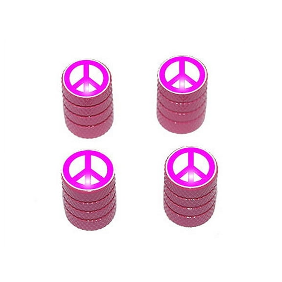 Peace Sign Pink - Valve Stem Caps