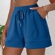 thumbnail image 1 of WILLBEST Pantalones Casuales para Mujer, de Moda, de Cintura Alta, Cómodos, Sueltos, Transpirables, con Bolsillo y Cordón, para Uso Diario y Relajación. Chica, 1 of 4