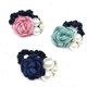 thumbnail image 1 of 4 Uds. De cuerdas para el cabello con perlas a la moda, lazos para el cabello con diamantes de imitación y flores rosas, banda de goma para joyería, cuerda para el cabello con perlas a la mo, 1 of 5
