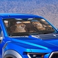 thumbnail image 4 of HUIACONG Funny Leopard Driving Car Sun Shade Windshield, Foldable Reflective UVs Easy Storage Car Front Window Shades for Passenger Car Most Sedans SUV Truck Universal Fit, 4 of 7