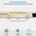 thumbnail image 3 of 24 Pack 13.5W 6-Inch Ultra-Thin LED Recessed Light with J-Box, 4000K Cool White, Dimmable Slim Panel Downlight, Satin Nickel, 3 of 7