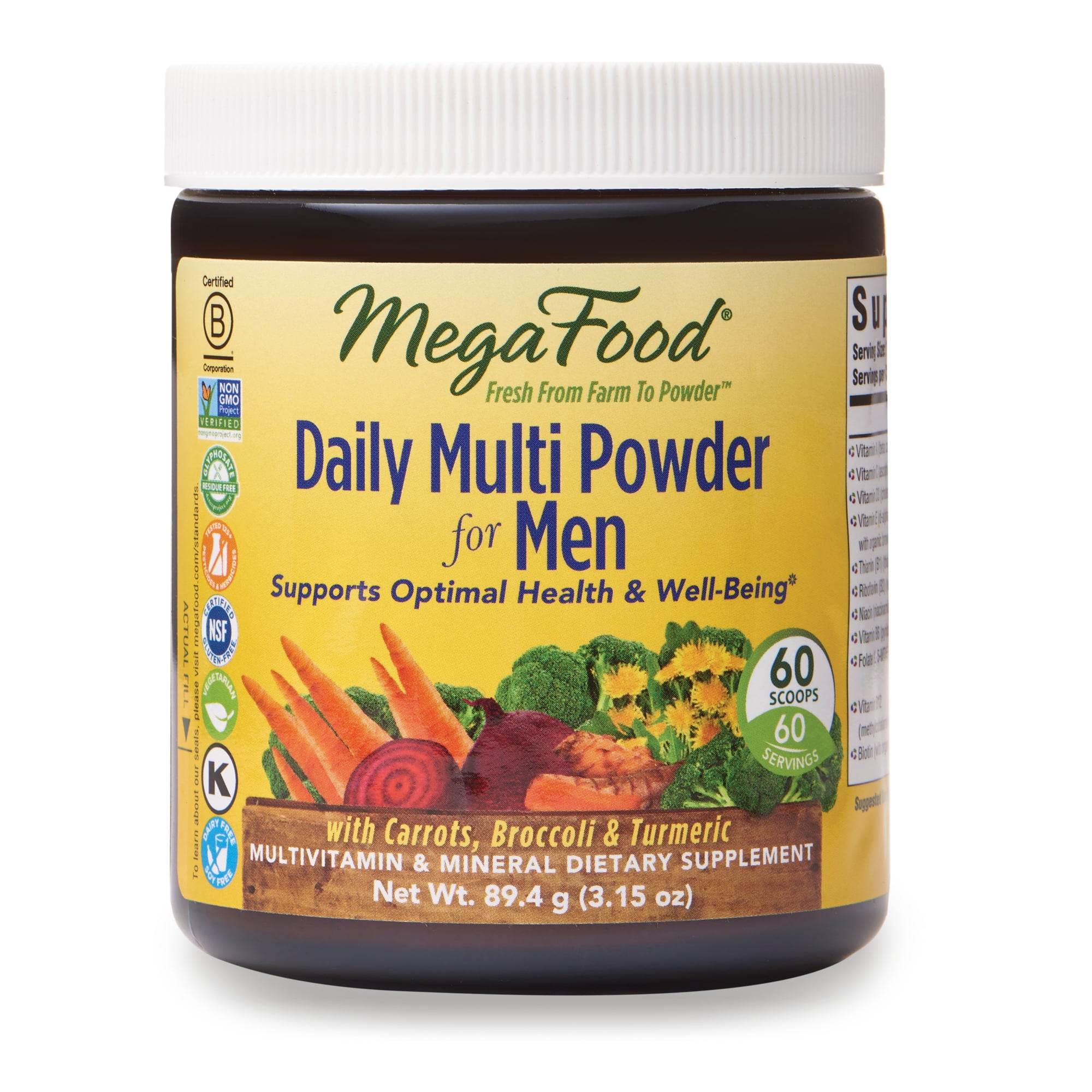 Megafood Daily Multi Powder For Men Supports Optimal Health Multivitamin And Mineral 