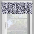 thumbnail image 2 of Ambesonne Flower Window Valance, Poppy Corsage Spring Theme, 54" X 18", Indigo and White, 2 of 5