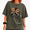 Green-1, variant on Women's Versatile Everyday Fall Tee - Classic Pumpkin Bow Print Short Sleeve Top, Vintage Wash Shirt