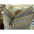 thumbnail image 3 of Thomas Collection Navy Blue Yellow Striped Designer Throw Pillow - 11075, 3 of 5