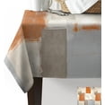 thumbnail image 2 of Orange Brown Gray Beige Tablecloth Waterproof Oil-proof Tablecloths, Abstract Oil Painting Texture Outdoor Table Cloth Dining Table Cover for Kitchen Party Holidays Rectangle Tablecloth 60x84 Inch, 2 of 6