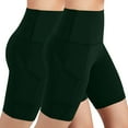 thumbnail image 1 of Plebaso Shorts de Cyclisme pour Femmes 2 Pack Taille Haute Extensible Shorts de Yoga Compression Course, 1 of 6