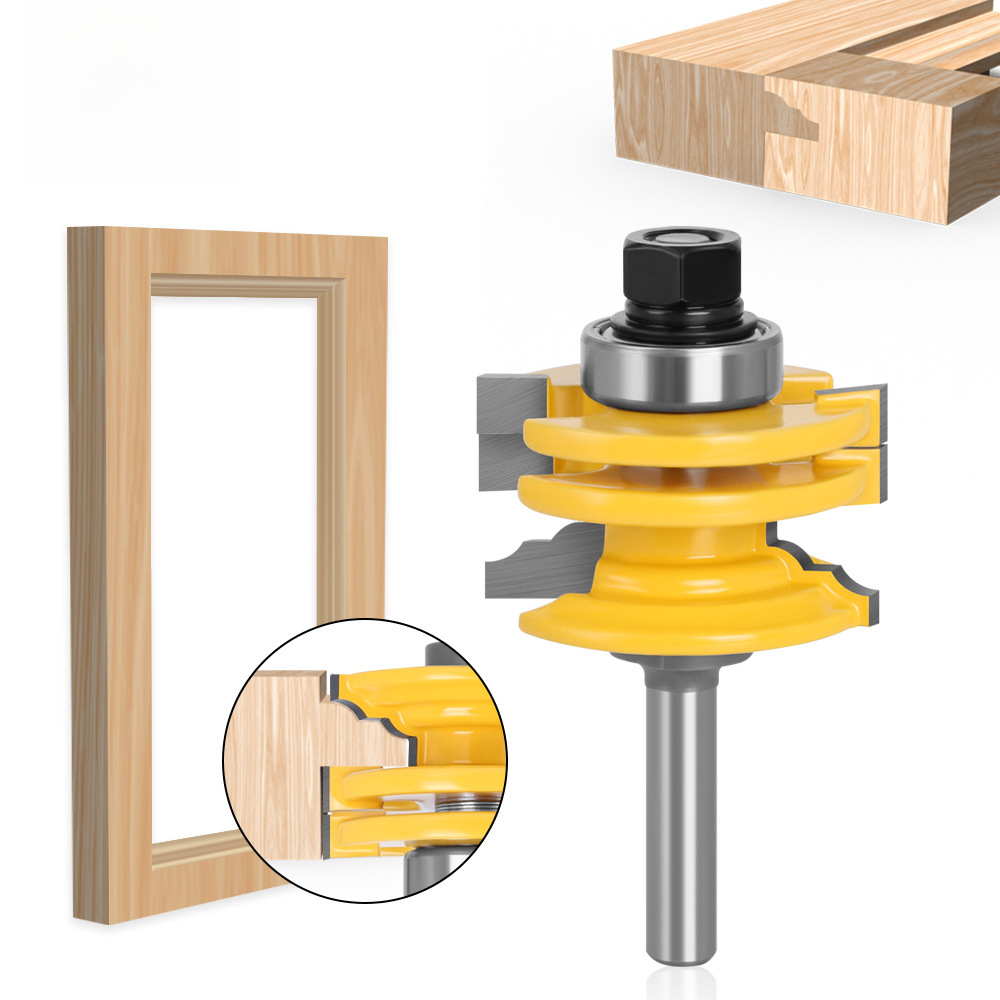 Woodworking Milling Blades Set - 8/12 Piece 1/2 Shank Tenon Cutters for Doors, Windows & Cabinets - Precision Cutting, Easy Installation, Customizable Options - Direct Manufacturer Quality Tools for