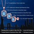 thumbnail image 2 of 18K Rose Gold Plated Silver Swiss Blue Topaz Pendant and Earrings Jewelry Set for Women | 7.06 Cttw | Emerald Cut 9X7MM and 8X6MM | Gemstone November Birthstone | with 18 inch Silver Chain, 2 of 4