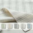 thumbnail image 6 of Curtainking Striped Valance Kitchen Valance for Windows Double Layer Curtains Light Filtering Flax Valance 50x18 inch Length Rod Pocket 1 Panel Grey on Beige, 6 of 9
