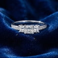 thumbnail image 4 of Pompeii 3/4 cttw Princess Cut 3 Stone Diamond Engagement Ring 14k White Gold (G/H,SI2-I1), 4 of 5