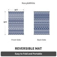 thumbnail image 4 of SIXHOME Outdoor Rug 5'x8' Waterproof Reversible Patio Rug Boho Geometric Indoor Outdoor Rugs Lightweight Plastic Straw Ourdoor Carpet for RV Camping Deck Balcony Modern Porch Decor Blue and White, 4 of 7