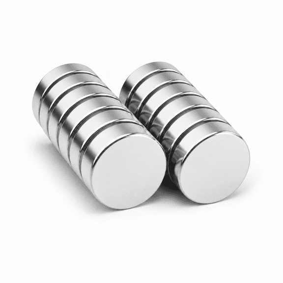 N52 Neodymium Round Magnets, 3/4 x 1/8 inch, 12 Pack, Strong Flat Rare Earth Magnets for Crafts, Woodworking, Cabinets and DIY Projects