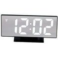 thumbnail image 5 of BGVfive Digital Clock Cool Multifunction LED Clock Display Clock Night LCD Light Desktop Digital Clock 12/24\-hour black+White, 5 of 9