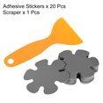 thumbnail image 3 of Unique Bargains 3.9 Inch Dia Anti Slip Grip Tape Non-Slip Traction Strips Flower Shape with Scraper, Grey 20 Pack, 3 of 5