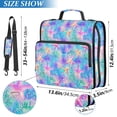 thumbnail image 2 of FORMRS Zipper Binder with Shoulder Strap 2-inch Ring 500 Sheet Capacity File Bag, Neon Starfish Pattern, 2 of 5