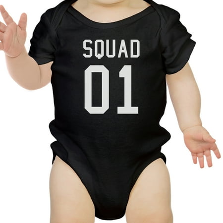 

Squad Black Baby Bodysuit Mom Dad and Baby Matching Shirts Gift Idea