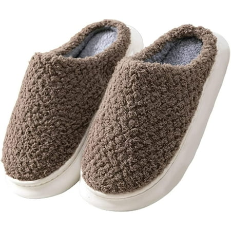 

CoCopeaunts Women s Slipper Cozy Memory Foam Fluffy Furry House Slipper Winter Warm Breathable Slip On Bedroom Shoes with Faux Fur Lining