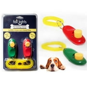 Xtreme Time TL019-2-M3 Tail Lights Pet Training Clickers, Green & Red