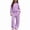 Purple, variant on ITSAME Girls 2 Piece Outfit Bow Print Fleece-Lined Hooded Sweatshirt and Wide Leg Pants Warm Casual Set Size 5T