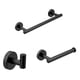 thumbnail image 1 of Juego de accesorios para baño de 3 piezas, barra de toalla de mano montada en la pared, soporte para papel higiénico, ganchos para toallas, negro sidaley TO1040-02B, 1 of 6