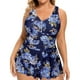 thumbnail image 3 of Trajes de baño de una pieza para mujer Talla Bikini para mujer Sin espalda con aberturas Traje de baño de cuello en V sólido Traje de baño para mujer, 3 of 8