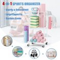 thumbnail image 3 of Estante de almacenamiento para esterillas de yoga Shelf LIANTRAL de metal con ruedas, 3 of 7