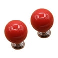 thumbnail image 3 of CRAFTHROU 2Pcs Red Ceramic Door Knob for Ceramic Material 1.5X1.5X1.5in, 3 of 5