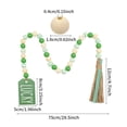 thumbnail image 2 of FRCOLOR St Patrick's Day Beaded Garland Decor with Tassel and Wood Beads for Happy Atmosphere, 2 of 8