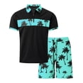 thumbnail image 4 of Bpmpbo Men's Short Sets Outfits 2 Piece Summer Short Sleeve Polo Shirt and Shorts Set Casual Sport Suit，Man Gradation Short Sleeve Shorts Two-piece Movemet Fallow Set, 4 of 4
