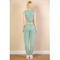 thumbnail image 3 of French Terry Tank Top and Joggers Set with Elastic Waist, 3 of 7