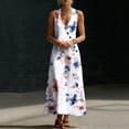 thumbnail image 6 of Stamzod Women's Summer Dresses 2026 Beach Vacation Clothes Casual Sleeveless Floral Sundress with Pocket Multicolor J S, 6 of 8