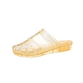thumbnail image 2 of HOWPAY Womens Sandals Glitter Clear Flats on Hollow out Slides Closed Toe Summer Beach Jelly Shoes Comfortable Casual Slippers Yellow 36, 2 of 7