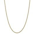 thumbnail image 2 of 14K Yellow Gold 2.25mm Diamond Cut Rope with Lobster Clasp Chain Necklace Size 28, 2 of 4