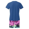 thumbnail image 4 of Mangas de Mano para Hombres, Impresión Hawaiana Suelta Casual, Pantalones Cortos Deportivos de Cintura Elástica Y Set de Blusa, 4 of 5