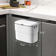 thumbnail image 3 of Kitchen Trash Can - Hanging Trash Can with Lid, Wall-Mounted Garbage Can for Kitchen Cabinet Door, Small Under Sink Trash Can for Cupboard, Bathroom, 3 of 5
