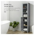 Wension Tall Bathroom Storage with 3 Tier Shelf, Door, Standing