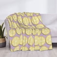 thumbnail image 3 of Fotbe Yellow Lemon Slices Manta de Franela con Estampado, Manta Ultrasuave para Cama, Sofá, Auto, Hipoalergénica y Antibolitas-40"x30", 3 of 6