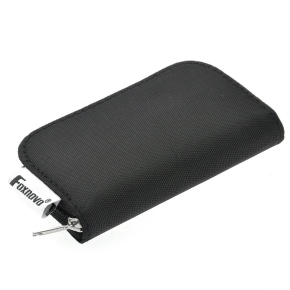 Foxnovo 22-Slots SD SDHC MMC CF Micro SD Memory Card Holder Pouch Case Zippered Storage Bag Protector