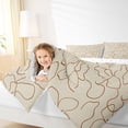 thumbnail image 4 of jejeloiu Abstract Waves Lines Twin Comforter Sets,Khaki Brown Bedding Set For Teens Kids Reversible 2 Pieces, 4 of 8