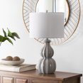 thumbnail image 1 of Safavieh Lighting Collection Wade Grey Double Gourd Ceramic 25-inch Bedroom Living Room Home Office Desk Nightstand Table Lamp (LED Bulb Included), 1 of 5