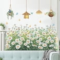 thumbnail image 2 of Pegatinas de pared con flores de margaritas, pegatinas de zócalo para sala de estar, decoración para dormitorio, guardería, niña, 2 of 5