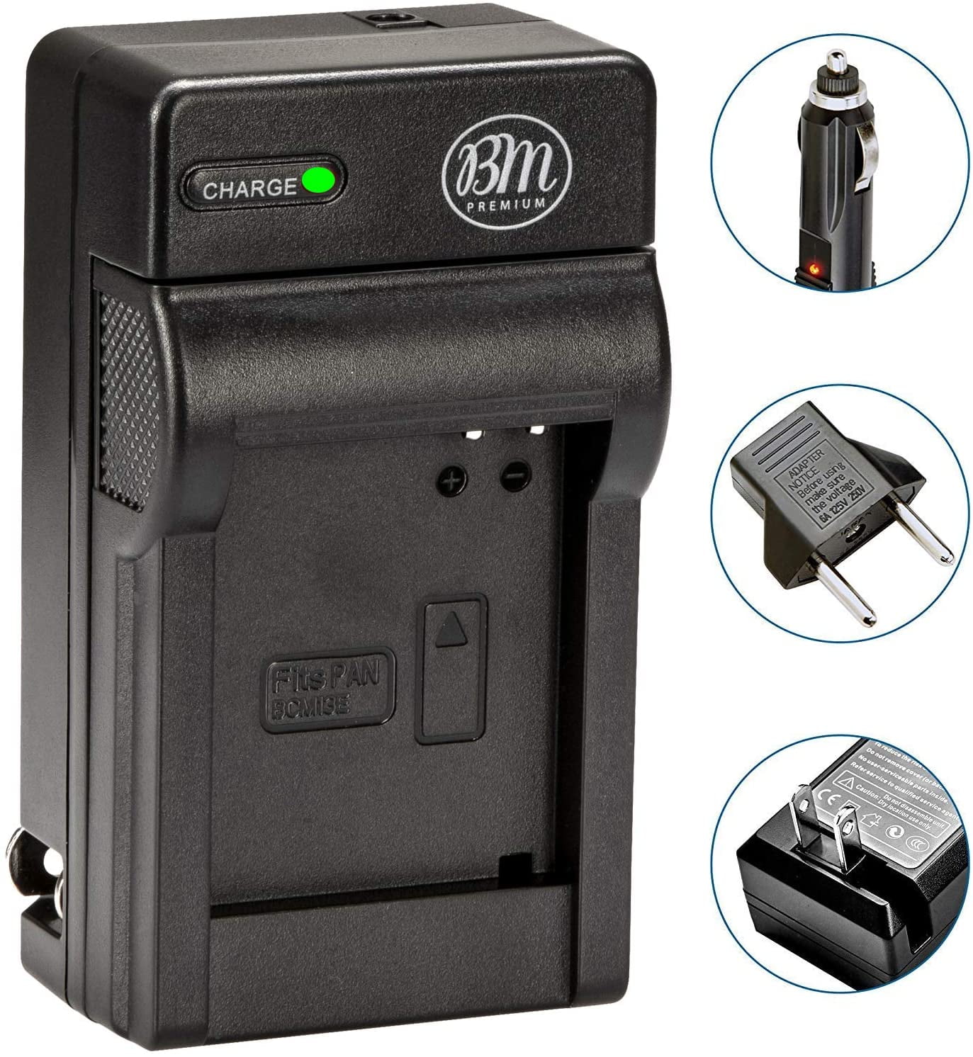 Vermeend Bewustzijn Wind BM Premium DMW-BCM13 Battery Charger for Panasonic Lumix DC-TS7, DMC-FT5A,  LZ40, TS5, TS6, TZ37, TZ40, TZ41, TZ55, DMC-TZ60 Cameras - Walmart.com