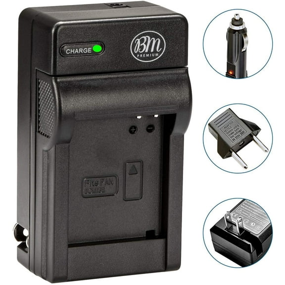 BM Premium DMW-BCM13 Battery Charger for Panasonic Lumix DC-TS7, DMC-FT5A, LZ40, TS5, TS6, TZ37, TZ40, TZ41, TZ55, DMC-TZ60 Cameras
