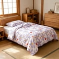 thumbnail image 4 of Linnome Fresh Flowers Printed Summer Quilt Washed Cotton Soft Breathable Machine Washable for Spring Fall 59x39.3in Multicolor#01, 4 of 6