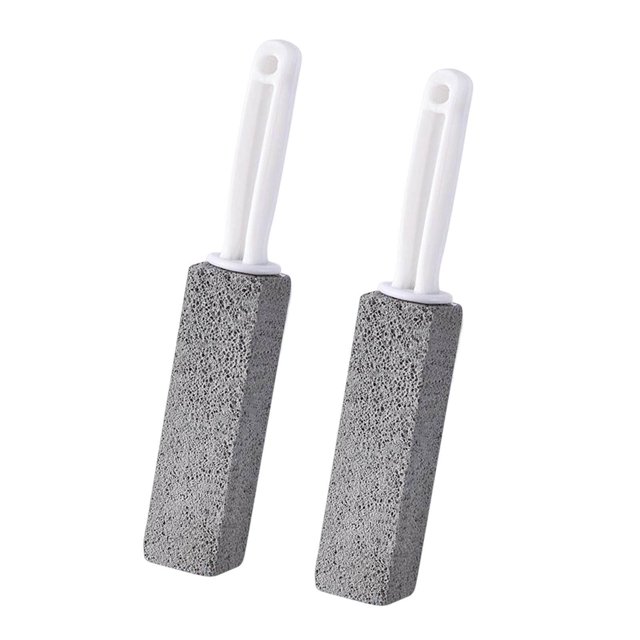 facefd Pumice Stone with Handle Limescale Remover for Swimming Pools Kitchen Tiles 2Pcs