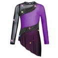 thumbnail image 2 of iixpin Kids Girls Figure Skating Dress Ballet Dance Skirts Rhythmic Gymnastics Dance Leotard Ballerina Outfit Purple 4, 2 of 6