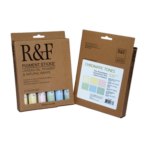 R&F Peintures Faites à la Main 2820 PIGMENT Ton Chromatique Ensemble de 6 Pcs